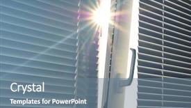  Presentation with element - Slide deck consisting of sun through the window element background and a seafoam green colored foreground