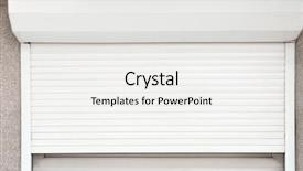  Presentation with closed - Slide set featuring half-closed roller shutter background and a white colored foreground