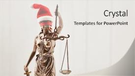  Presentation with jesus touched the blind - Amazing slides having blind justitia with santa hat backdrop and a white colored foreground