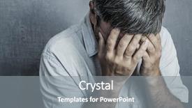  Presentation with blind people - Colorful slides enhanced with blind people - man covered his face backdrop and a gray colored foreground