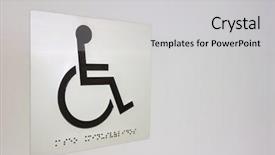  Presentation with zone - Audience pleasing presentation theme consisting of blind people - sign indicating handicapped zone backdrop and a  colored foreground