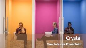  Presentation with young business people - Audience pleasing PPT layouts consisting of blind school - group of young business people backdrop and a  colored foreground