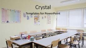  Presentation with board meeting room chairs - Theme consisting of blind school - inside a meeting room background and a light gray colored foreground