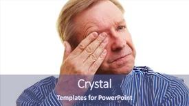  Presentation with elderly - Theme enhanced with blind shot - elderly man holding hand background and a ocean colored foreground