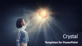  Presentation with heart - Presentation design consisting of blinded with light of heart background and a  colored foreground