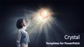  Presentation with heart and mind - Colorful presentation design enhanced with blinded with light of heart backdrop and a  colored foreground