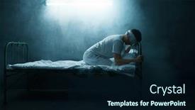  Presentation with blindfolded - Slide deck featuring blindfolded-psycho-man-sitting background and a wine colored foreground