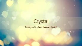  Presentation with glowing lights - Slide deck featuring blinking heart shaped lights vintage background and a cream colored foreground