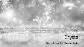  Presentation with christmas magic - Slides enhanced with blinking stars and falling snowflake background and a light gray colored foreground
