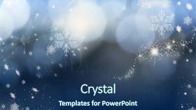  Presentation with christmas lights - Beautiful presentation theme featuring blinking stars and falling snowflakes backdrop and a ocean colored foreground