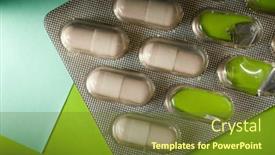  Presentation with capsules - PPT theme with blister-packed-medicine-capsules background and a tawny brown colored foreground