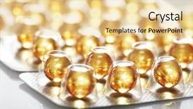  Presentation with packs - Theme featuring blister packs of pills background and a  colored foreground