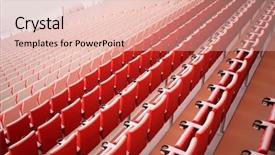  Presentation with blizzard - PPT layouts enhanced with blizzard entertainment - red seats of grandstands covered background and a lemonade colored foreground