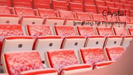  Presentation with snow covered trees and falling - Beautiful PPT layouts featuring blizzard entertainment - rows of bright seats backdrop and a red colored foreground