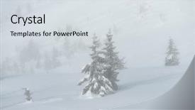  Presentation with blizzard - Slides consisting of blizzard in a mountain valley background and a sky blue colored foreground