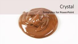  Presentation with spread - Amazing PPT theme having blob of chocolate spread backdrop and a mint green colored foreground