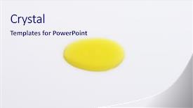  Presentation with olive oil - Presentation featuring blob of olive oil background and a sky blue colored foreground