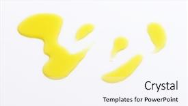  Presentation with olive oil - Presentation theme having blobs of olive oil background and a sky blue colored foreground