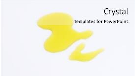  Presentation with olive oil and products - Presentation theme featuring blobs of olive oil background and a sky blue colored foreground