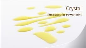  Presentation with olive - Presentation having blobs of olive oil on white background background and a cream colored foreground