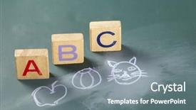  Presentation with abc - Cool new slides with block abc on the blackboard backdrop and a  colored foreground