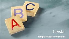  Presentation with abc - Beautiful theme featuring block abc on the blackboard backdrop and a gray colored foreground