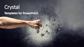  Presentation with power - PPT theme featuring block break - all his power background and a dark gray colored foreground