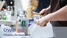  Presentation with ice block - Amazing presentation theme having block break - bartender mannually crushed ice backdrop and a lemonade colored foreground