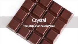  Presentation with snicker chocolate bar - Presentation theme consisting of block break - black chocolate bar isolated background and a tawny brown colored foreground