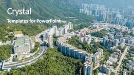  Presentation with hong kong city day - Amazing slides having block in hong kong city backdrop and a teal colored foreground