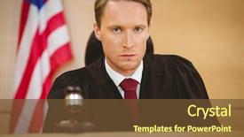  Presentation with court gavel - Audience pleasing presentation theme consisting of block in the court room backdrop and a tawny brown colored foreground