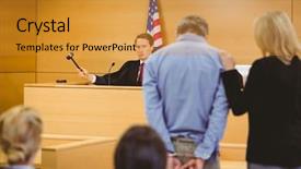  Presentation with court gavel - Colorful slides enhanced with block in the court room backdrop and a gold colored foreground