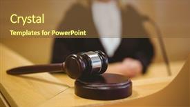  Presentation with court gavel - Colorful slides enhanced with block in the court room backdrop and a tawny brown colored foreground