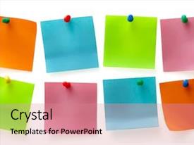 Block Notes Different Color Post It Note And Pins PPT template 32 ...