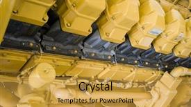  Presentation with diesel engine - Colorful slide deck enhanced with block of a large diesel backdrop and a yellow colored foreground