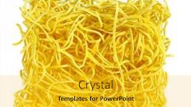  Presentation with noodles - Presentation theme enhanced with block-of-canton-egg-noodles background and a gold colored foreground