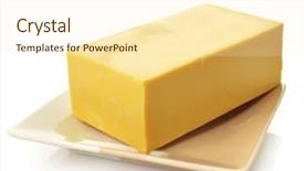  Presentation with cheddar - Cool new presentation theme with block of cheddar cheese backdrop and a cream colored foreground