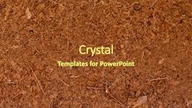  Presentation with coconut shell - Theme featuring block of coconut husk fiber background and a tawny brown colored foreground