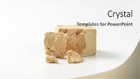  Presentation with bacteria yeast - Slides having block of compressed fresh yeast background and a white colored foreground