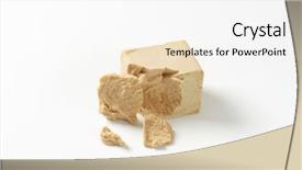  Presentation with yeast - PPT layouts with block of compressed fresh yeast background and a white colored foreground