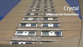  Presentation with concrete block - Slide set consisting of block of flats background and a gray colored foreground