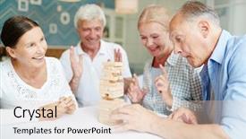  Presentation with senior living - Audience pleasing presentation consisting of living room with stylish design backdrop and a lemonade colored foreground