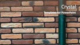  Presentation with vintage interior brick wall - Cool new PPT layouts with block red black - brick wall and drainpipe backdrop and a tawny brown colored foreground