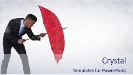  Presentation with composite - Beautiful slide set featuring block red black - digital composite of business man backdrop and a sky blue colored foreground