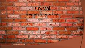  Presentation with red brick wall - Beautiful presentation design featuring block red black - old grunge brick wall background backdrop and a  colored foreground