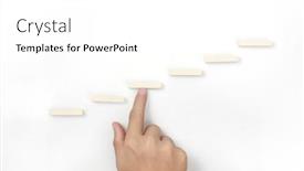  Presentation with business process - Presentation with block-stacking-as-step-stair background and a white colored foreground