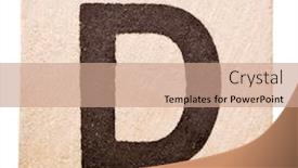  Presentation with letter - PPT theme consisting of block-with-letter-d-isolated background and a coral colored foreground