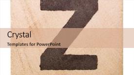  Presentation with letter - Theme with z alphabets - block with letter z isolated background and a coral colored foreground