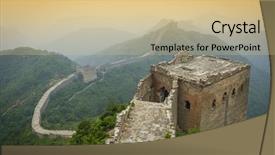  Presentation with great wall travelling - Amazing presentation theme having blockade - great wall of china unrestored backdrop and a lemonade colored foreground