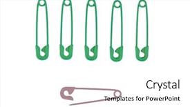  Presentation with grounds maintenance safety - Theme consisting of blockade - lots of colorful safety pin background and a  colored foreground